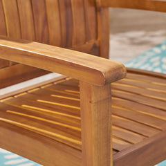 Wilson Outdoor Acacia Wood Dining Chairs (Set of 2) by Christopher Knight Home