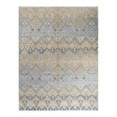 Ikat One-of-a-Kind Hand-Knotted Area Rug - Gray, 9' 1" x 11' 10" - 9' 1" x 11' 10"