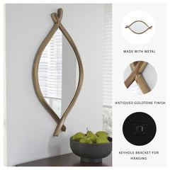 Signature Design by Ashley Bartner Gold Accent Mirror - 18.11" W x 1.25" D x 36.02" H