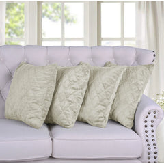 Quilted MicroMink 4-pc. Decorative Pillow Cover Set, NO INSERT