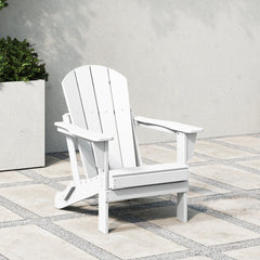 Laguna Fade Resistant All Weather Outdoor Patio Folding Adirondack Chair