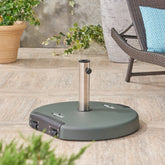 Mota Outdoor Umbrella Base with Stainless Steel Collar by Christopher Knight Home - 25.5" W x 24" D x 15.5" H