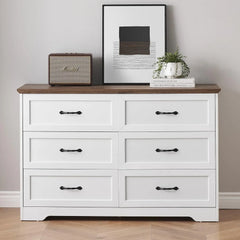 Modern 6 Drawer Dresser Closet Storage Tower Organizer Unit for Bedroom