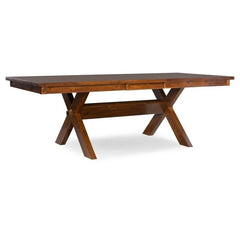 Linon Kraven Brown Rustic Wood Farmhouse 9 Piece Dining Set