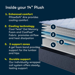 Serta Five Star Mattress Sleep to Go 14" Plush Mattress in a Box
