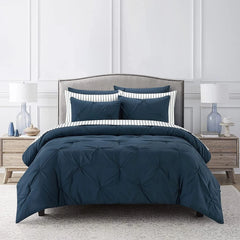 Sharper Image 9-Piece Down Alternative Pintuck Bed-in-a-Bag Set