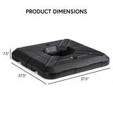 Furniture of America Maximus Outdoor Black Square Umbrella Base