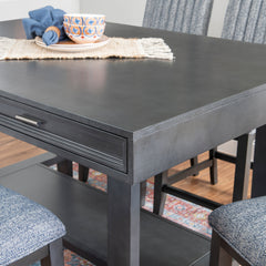 Linon Wilson Grey Wooden 7-Piece Counter Height Dining Set
