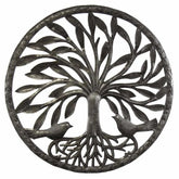 Handmade Tree of Life with Two Birds Metal Wall Art (Haiti)