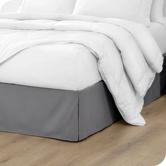 Bare Home Pleated Bed Skirt - 15-Inch Tailored Drop Easy Fit