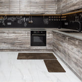 Luxurious Speckled Kitchen Rug Set - 20x32 & 20x48 Inches Kitchen Mats - 48"L x 20"W x 2/8"H