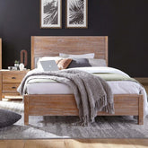 Grain Wood Furniture Montauk Distressed Solid Wood Panel Bed