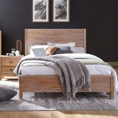 Grain Wood Furniture Montauk Distressed Solid Wood Panel Bed