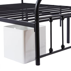 VECELO Metal Bed Frame with Headboard Classic Metal Platform Bed Frame Mattress Foundation with Victorian Style Footboard
