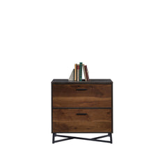 Wood Lateral File with Modern Design, Dark Walnut