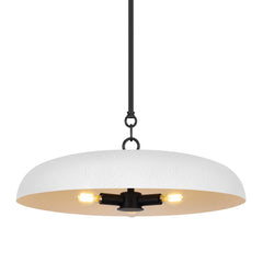 LamQee 20" Pendant Light Metal Dome Ceiling Hanging Chandelier - 19.7 inch