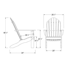 Cambridge Casual Austin Outdoor Adirondack Chair - Red