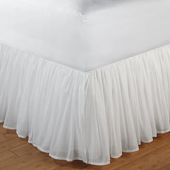 Greenland Home Fashions White Sheer 100-percent Cotton Voile Bedskirt