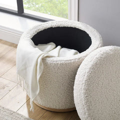 Linon Rue Sherpa/Corduroy Storage Ottoman