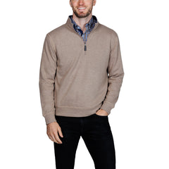 TailorByrd Men's French Rib Quarter Zip Pullover