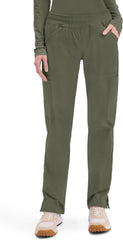 Cherokee Women's Scrub Pants Mid Rise Straight Leg Pull-on Cargo Pant with 6 Pockets & 2-Way Stretch Fabric - WW170