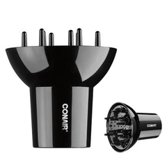 Conair Double Ceramic Universal Diffuser, Adjustable Hair Dryer Attachment for Frizz-Free Curls to Fit Hair Dryer Nozzles from 1.75” to 2.3”