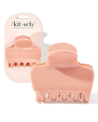 Kitsch & Mickey/Minnie Hair Claw with Rhinestones, Cute and Elegant Claw Clips for Girls, Great for All Hair Types, Recycled Plastic - 1pc (Cream)