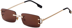 Sunglasses Uv400 Protection | Frameless Gradient Black Small Lens | Women Men for Outdoor Sports & Driving