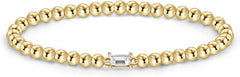 Free bird Birthstone Beaded Bracelet for Women Dainty 14K Gold Plated Stretchable Beaded Bracelet Hypoallergenic Waterproof Trendy Stackable Bracelet Birthstone Jewelry Gift for Birthday Christmas Valentine's Day
