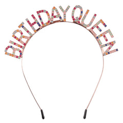 AOPRIE Birthday Crown for Women - Gold Tiara for Girls - Princess Crown Rhinestone Headband - Happy Birthday Accessories