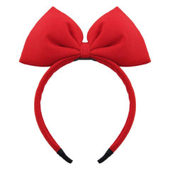 Bow Headband Bowknot Hair Accessory - Big Bow Hoop for Women, Party Decoration Headdress, Cosplay Costume Handmade Headpiece for Halloween, Christmas, Birthday (1 Pack Pink)