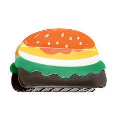 Fun Food Hair Claw Clip, Hot Dog Hair Claw Clips 4in Medium Acetate Hair Clips for Women and Girls Unique Hair Accessories (Colorful)