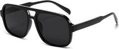 Hycredi Retro Aviator Sunglasses for Women Men, Trendy Square Shades, Vintage Classic Rectangle Sun Glasses