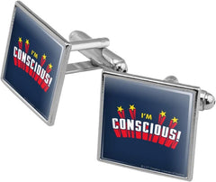 GRAPHICS & MORE I'm Conscious Funny Humor Square Cufflink Set - Silver or Gold