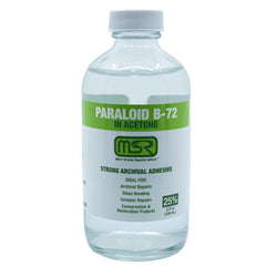 Paraloid B-72 Archival Adhesive & Consolidant in Acetone – Mint State Restoration (MSR) – Available in 5%, 10%, 25% (5% Low Strength, 8 oz)