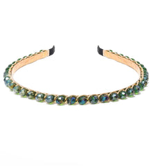 YARN & INK Women's Pearls Headbands Fashion Beaded Metal Headband, Vintage Hair Accessories Non Slip for Women Girls Christmas Gift (Pearls Line)