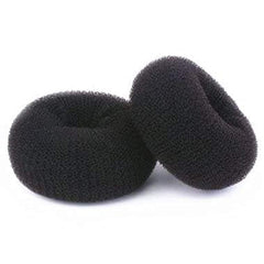 Extra Ring Style Hair Donut Shaper for Kids, 2PCS Chignon Bun Maker for Short and Thin Hair (2.5 Inch, Brown)