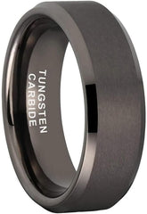 CROWNAL 3mm 5mm 7mm 9mm Tungsten Rings for Men Women Black/Silver/Gunmetal/Gold Beveled Polished Edges Matte Finish Comfort Fit 4-17