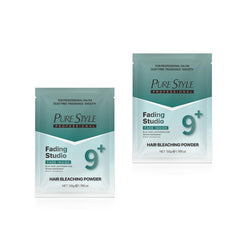 PURESTYLE Professional Ammonia-Free Hair Bleach Powder Packets 50g, Over 9 Levels Blue Fade Technology, Dust-Free & Fragrance Formula Fading Powder, Gentle Quick Bleach Lightener for Dark Hair