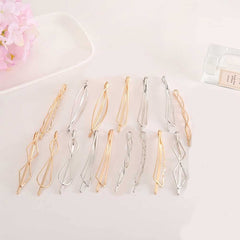 WHITEBRIDGE 12pcs Vintage Pearl Hair Bobby Pins Metallic Flower Barrettes Combination Hair Clips for Women Girls, Shiny Crystal Diamand Bobby Pins