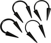 1 Piece Unique Long Spikes Circular Barbell Spiked Horseshoe Ring - Septum Cartilage Piercing - Body Jewelry