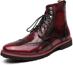 Men's Comfortable Handmade Leather Boots, Men Boots Casual, Waterproof for Spring Autumn And Winter