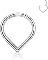 Woman Men 16 Gauge Septum Ring 16G Hinged Nose Ring Daith Earrings Clicker Rings Piercing Jewelry Gold-Silver