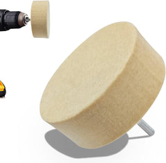 3" Wool Felt Polishing Buffing Wheel with 1/4'' Shank - 80mm Glass Buffer Polisher Wheel Grinding Head Use with Cerium Oxide Polishing Powder - Compressed Wool Buffing Pad for Rotary Tool