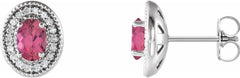 Diamond Halo Stud Earrings