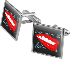 GRAPHICS & MORE Birds of Prey Harley Quinn No One Like Me Square Cufflink Set - Silver or Gold