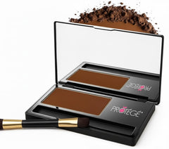 Root Touch Up Hair Color Powder for Women - Gray Coverage Hairline Concealer Medium Brown - Built-in Applicator Bald Spot Cover Up - Sweat Resistant