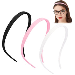 TOBATOBA Flex No Pressure Headbands for Glasses Wearers, Sunglasses Headband No Headache Comfortable Headbands Non Slip, Matte Plastic Hairbands with Teeth, Hair Accessories for Women Girls