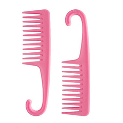 Wapodeai Wide Tooth Comb Shower Comb With Hook, Good for Curly Hair Wet Dry, Premium Tangle Free Combs Black.