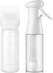 Continuous Hair Spray Bottle and Root Comb Applicator Bottle Hair Oil Applicator Water Mister for Hairstyling